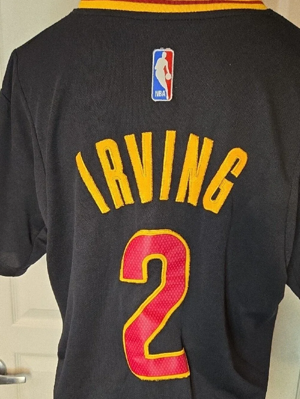 Cleveland Cavs Adidas Swingman Kyrie Irving Short Sleeve Black Jersey Sz M